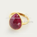 Wholesale Best Quality Gemstone Bezel Rings, Manufacturer 925 Sterling Silver Gold Plated Gemstone Bezel Rings Bezel Jewelry